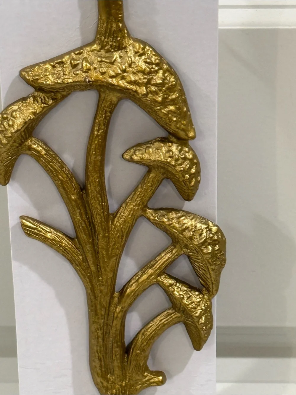 NEW Laurel Grove Gold Etched Mushroom Wreath Hanger